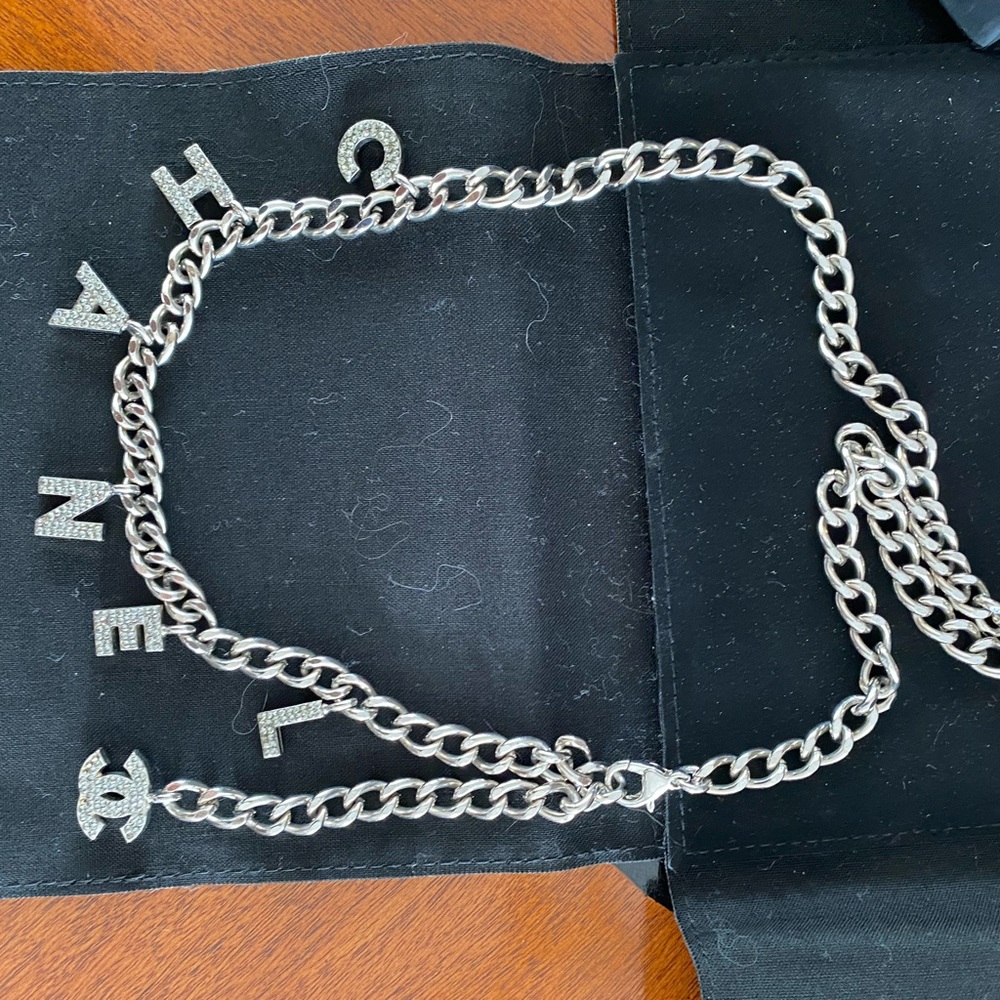 Chanel belt/necklace with CHANEL letters with rhinestones/crystals - Picture 3 of 4